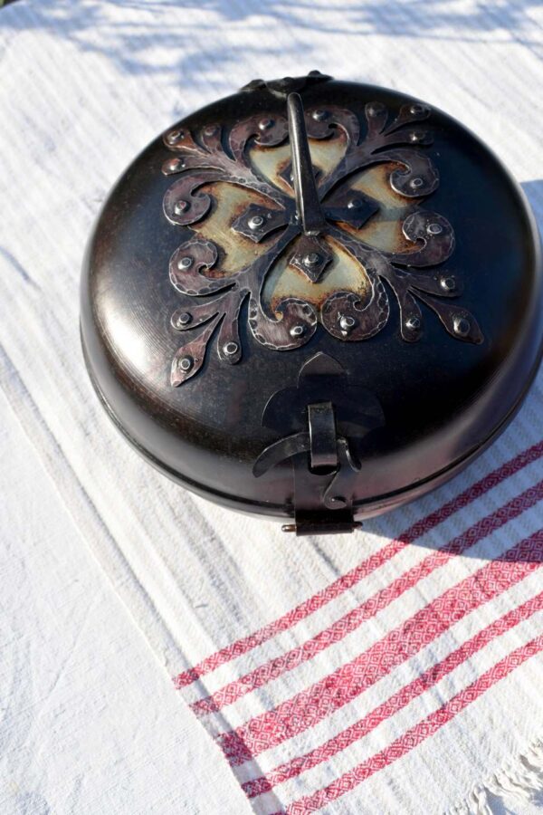 Decorated Hungarian Cooking Dish - Tree of Life (with copper detail) – Bild 3