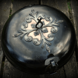 Decorated Hungarian Cooking Dish - Tree of Life (with copper detail)
